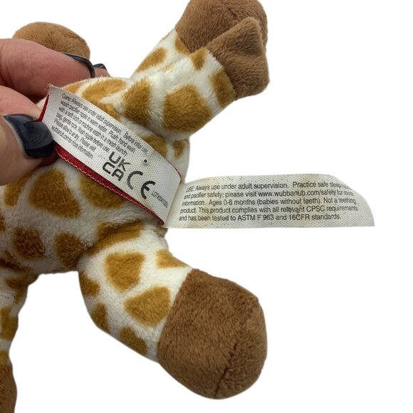WubbaNub Infant Giraffe Pacifier Plush Toy Stuffed Animal - Picture 4 of 7